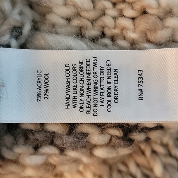 TELLURIDE CLOTHING CO. Wool Blend Snowflake Open Knit Boho Retro Long Cardigan S - Picture 7 of 8